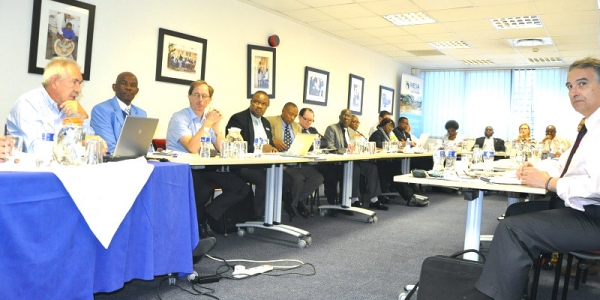 Human Dynamic's successful 65-month project held a concluding workshop with all project beneficiaries. 
On the far left, our Team Leader Dr Mike Wort, next the Permanent Secretary of the Ministry of Education and Skills Development Dr Theophilus Mooko, then Ambassador Alexander Baum, Head of EU Delegation to Botswana.