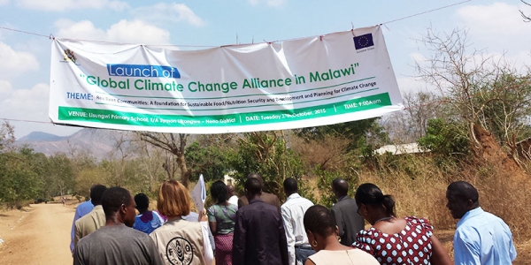 27 Oct 2015, official launch of GCCA Malawi. The HD-implemented GCCA Planning for Climate Change project will build the capacity of Malawi's Department of Irrigation to "climate proof" irrigation schemes.