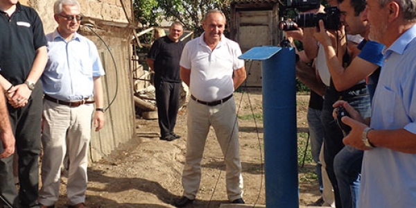 Armenia, Sept 2015: launch of new modern hydrogeological monitoring station in Ararat valley, Aknashen village, installed through the HD-led EPIRB project as part of the RBMP development process through selected PoM