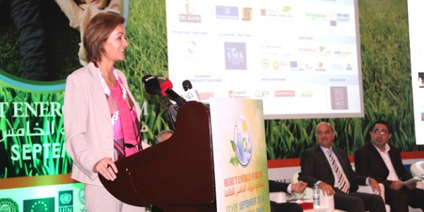 Ambassador Angelina Eichhorst, Head of the EU Delegation to Lebanon, addressed the BEF audience at the opening session.