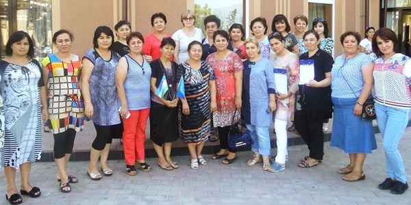 "Not a diagnosis, but ability!" — 20 Aug 2015, Tashkent: the first group of graduates of the Summer School on inclusive education receive commemorative certificates. On 17-20 Aug 2015, 30 participants from the Tashkent region were trained in inclusive educational practices by leading EU and Uzbek experts and a team of NCSAC specialists.