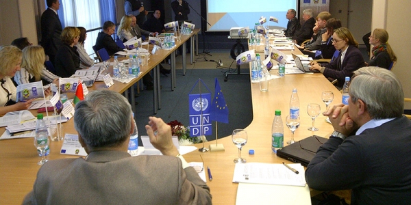 Links between the EPIRB project and associated national and international water governance projects is critical to its success and long-term delivery. Photo: EPIRB presentation at the UNECE/UNDP Water Conference, Belarus, Oct 2012.