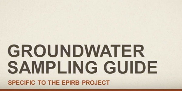 Video guide on reliable groundwater sampling, EPIRB project